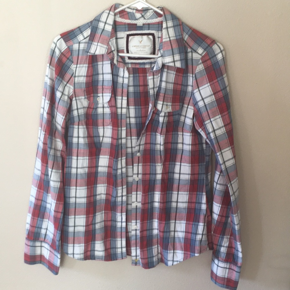 American Eagle button down shirt.